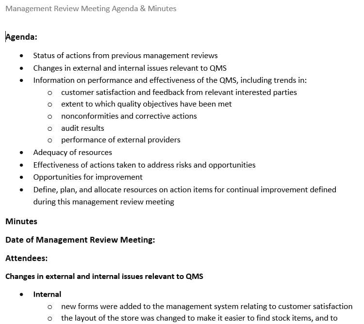 Management Review Procedure